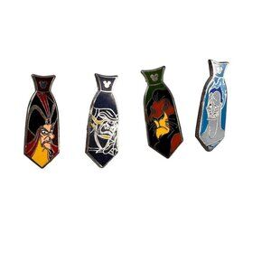 Disney Villains Necktie Trading Pin Hades Scar Hidden Mickey Brooch Jewelry